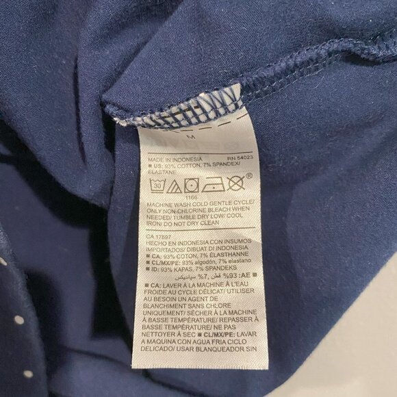 Navy and White Polka Dot Old Navy Dress - Size Medium - Picture 3 of 5